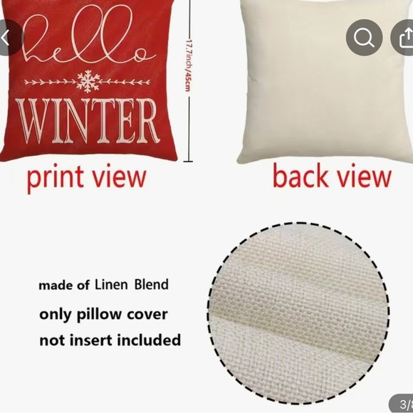 4pcs Christmas Pillowcases,17.7x17.7 Inch, Set Of 4, Pillow Inserts Not Included - Picture 4 of 8